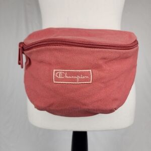 Champion Pink-ish Color Waist Bag Cotton With Nylon Strap and Sturdy Buckle